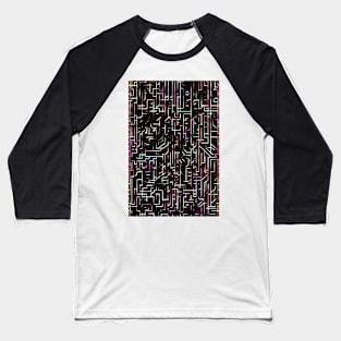 Neon lines pattern Baseball T-Shirt